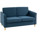HOMCOM 2 Seater Loveseat Sofa – Blue Modern Sofa - Image 7