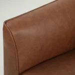 HOMCOM 2 Seater Sofa – 132 cm Modern Small Sofa with Pillows, Brown - Image 13