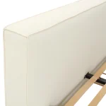 Olafur Super King Bed Frame with Support Slats & Fixings – Cream - Image 6