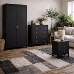Barcelona Package - Bedside Table 2 Drawers  Chest 5 Drawers  Wardrobe