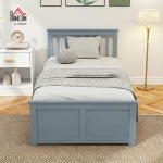 HOMCOM Single Wooden Storage Bed with Drawers - Image 16