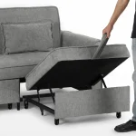 HOMCOM 2 Seater Sofa Bed – 4-in-1 L-Shaped Convertible Sleeper Sofa - Image 10