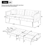 2-Seater Sofa Bed – Adjustable Backrests & Multi-Position Armrests - Image 3