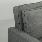 HOMCOM Double Sofa Bed – Click Clack Adjustable Grey Sofa - Image 4