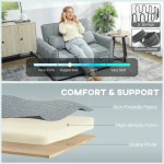 HOMCOM 2 Seater Sofa Bed – 3-in-1 Convertible Sleeper Sofa - Image 3