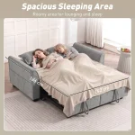 HOMCOM 2 Seater Sofa Bed – 4-in-1 L-Shaped Convertible Sleeper Sofa - Image 7