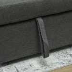 HOMCOM Three-Way Two-Seater Sofa Bed - Charcoal Grey - Image 5