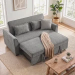 HOMCOM 2 Seater Sofa Bed – 4-in-1 L-Shaped Convertible Sleeper Sofa