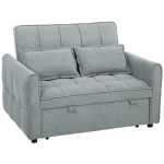 HOMCOM 2 Seater Sofa Bed – 3-in-1 Convertible Sleeper Sofa - Image 8