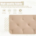 Modern 2-Seater Sofa with Adjustable Backrest – Beige Loveseat - Image 11