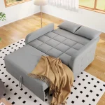 Multifunctional Folding Sofa Bed with Adjustable Backrest – Dark Grey - Image 8