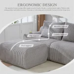Modular 2-Seater Sofa with Plush Foam Seats & Built-In Cup Holder – Light Gray - Image 6