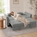 HOMCOM 2 Seater Sofa Bed – 4-in-1 L-Shaped Convertible Sleeper Sofa - Image 8