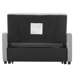 Multifunctional Folding Sofa Bed with Adjustable Backrest – Dark Grey - Image 9