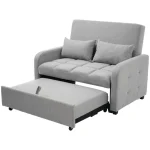 Multifunctional Folding Sofa Bed with Adjustable Backrest – Dark Grey - Image 10