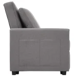 Dark Grey Multifunctional Folding Sofa Bed with Adjustable Backrest - Image 4