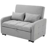 Multifunctional Folding Sofa Bed with Adjustable Backrest – Dark Grey - Image 5