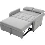 Multifunctional Folding Sofa Bed with Adjustable Backrest – Dark Grey - Image 6