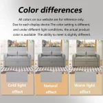 Multifunctional Folding Sofa Bed with Adjustable Backrest – Dark Grey - Image 7