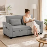HOMCOM 2 Seater Sofa Bed – 4-in-1 L-Shaped Convertible Sleeper Sofa - Image 14