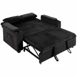 HOMCOM 2 Seater Sofa Bed – Pull Out Sleeper Sofa with Storage - Image 13
